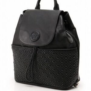 Tory Burch Marion Quilted Leather Backpack – Black